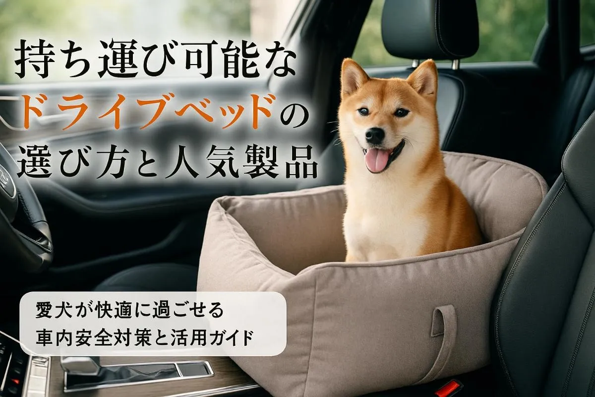 持ち運び可能なドライブベッドの選び方と人気製品！愛犬が快適に過ごせる車内安全対策と活用ガイド